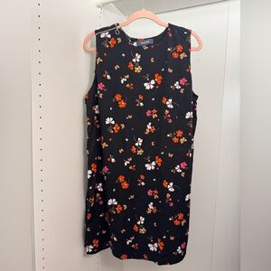 Floral Black Sleeveless Dress